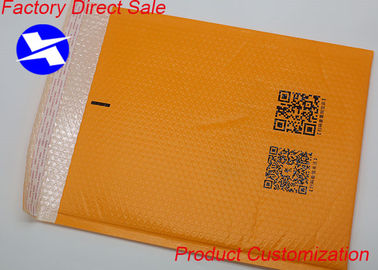 ऑरेंज पॉली बबल मेलर शिपिंग बैग अनुकूलित आकार कॉपरप्लेट / ऑफसेट प्रिंटिंग