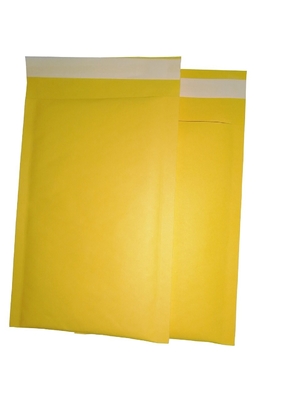 मजबूत चिपकने वाला पीला बुलबुला मेलर्स क्राफ्ट पेपर गद्देदार शिपिंग लिफाफे